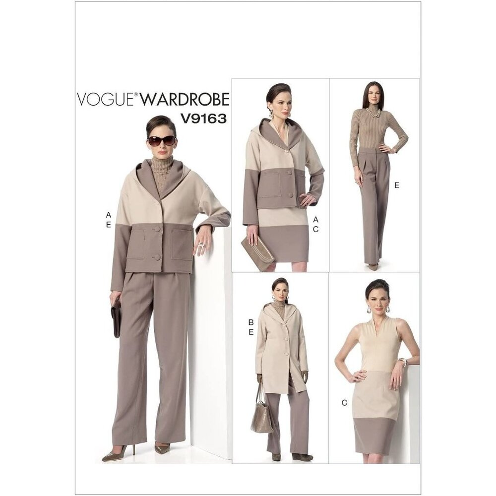 Vogue Sewing Pattern 9163 Jacket Skirt Pants Misses Size 14-22